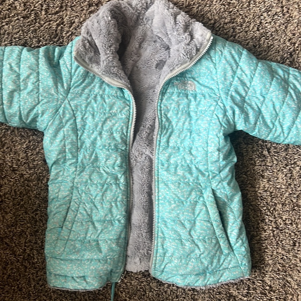Kids reversible north face coat